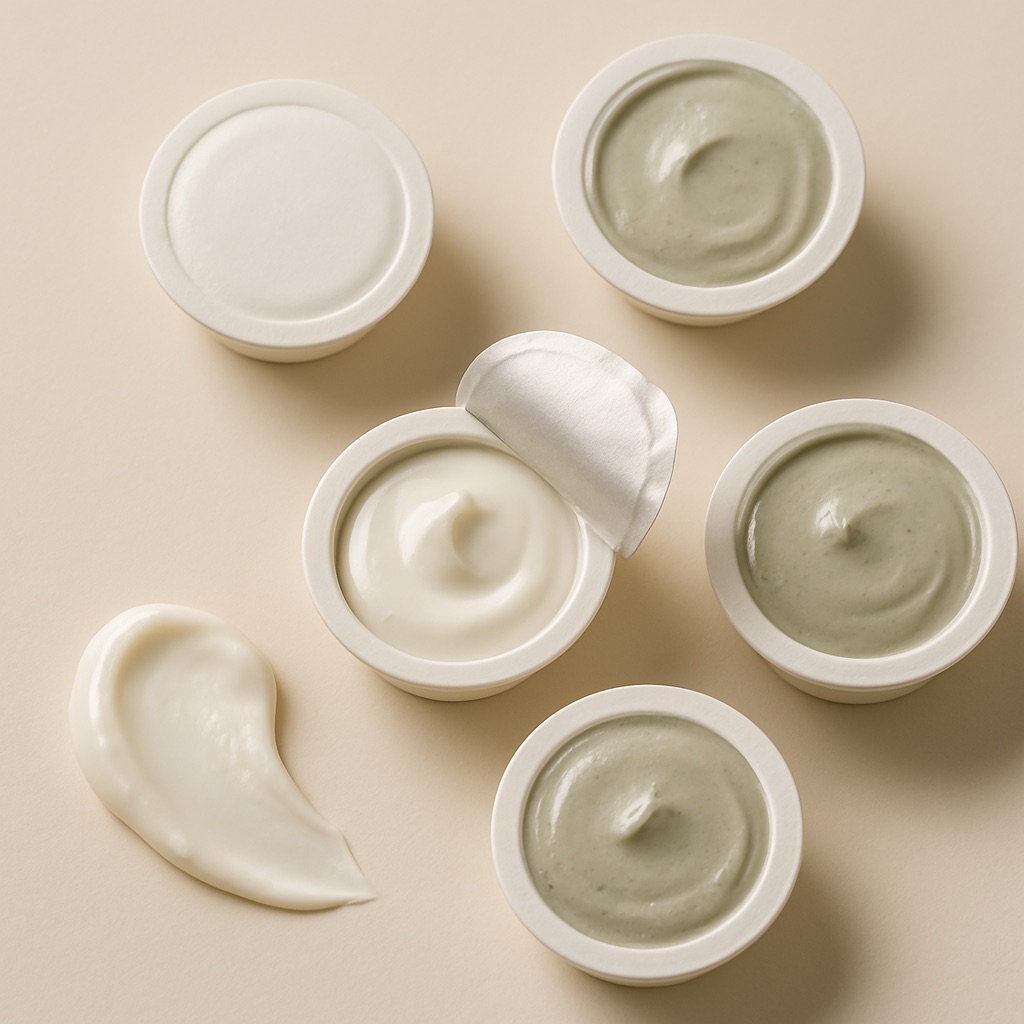 Single-dose face mask and balm pods