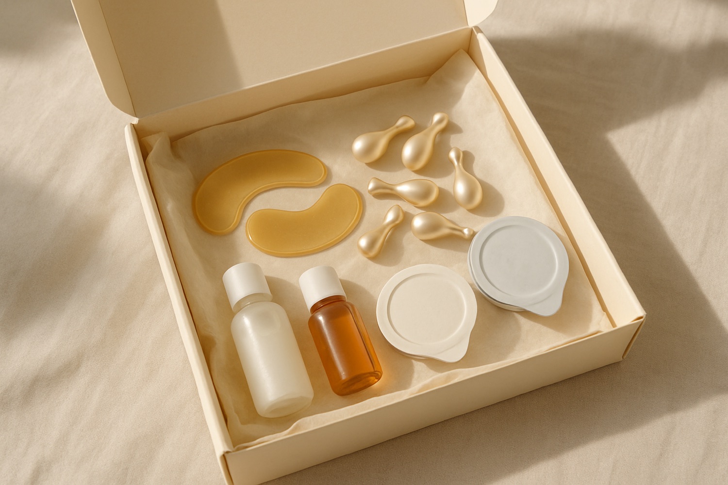 Single-dose skincare in a subscription box