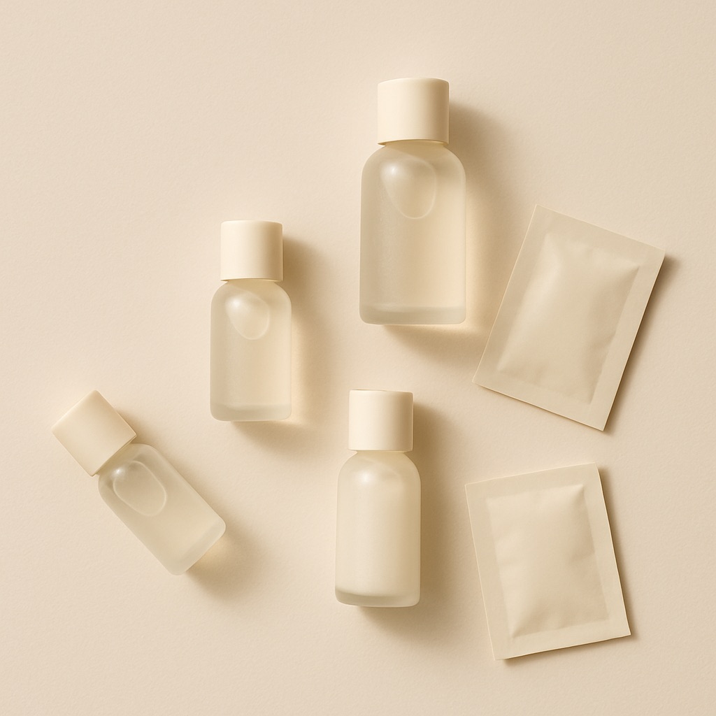 Travel-size skincare minis and samples